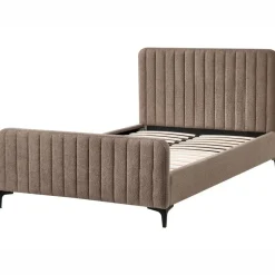 LUNAN - Tweepersoonsbed - Taupe - 120 x 200 cm - Bouclé