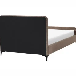 LUNAN - Tweepersoonsbed - Taupe - 120 x 200 cm - Bouclé