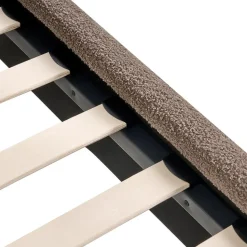 LUNAN - Tweepersoonsbed - Taupe - 120 x 200 cm - Bouclé