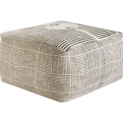 LUTZ - Poef - Grijs - Katoen