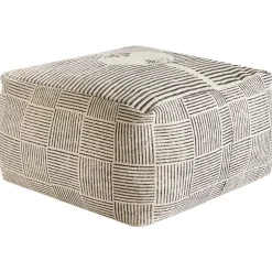 LUTZ - Poef - Grijs - Katoen