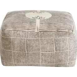 LUTZ - Poef - Grijs - Katoen