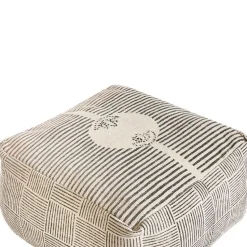 LUTZ - Poef - Grijs - Katoen