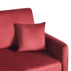 LUVOS - Driezitsbank - Bordeauxrood - Fluweel