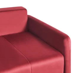 LUVOS - Driezitsbank - Bordeauxrood - Fluweel