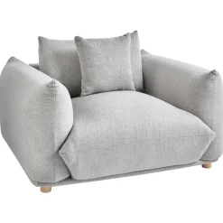 LUVOS - Fauteuil - Lichtgrijs - Stof