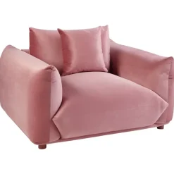 LUVOS - Fauteuil - Roze - Fluweel