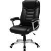 Luxe design manager bureaustoel - kunstleer - zware belasting - zwart