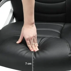 Luxe design manager bureaustoel - kunstleer - zware belasting - zwart