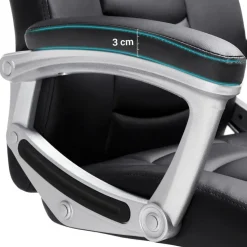 Luxe design manager bureaustoel - kunstleer - zware belasting - zwart