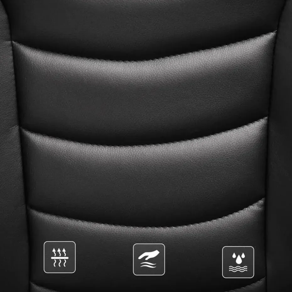 Luxe design manager bureaustoel - kunstleer - zware belasting - zwart