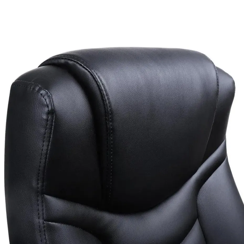 Luxe design manager bureaustoel - kunstleer - zware belasting - zwart