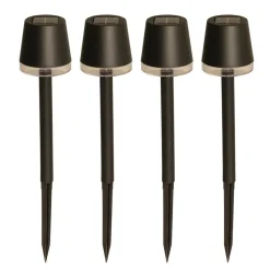 Luxform - 4x Solar Tuinlamp - Cala d'Or - Set van 4 stuks