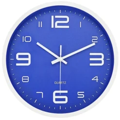 LW Collection Keukenklok Xenn7 blauw wit 30cm