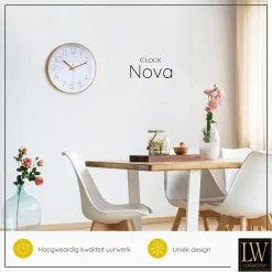 LW Collection Keukenklok Nova rosé 30cm