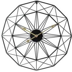 LW Collection Wandklok Megan zwart 80cm