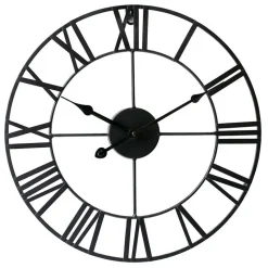 LW Collection Wandklok Olivier zwart 60cm