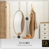 LW Collection Wandspiegel goud rond ovaal 45x96 cm metaal