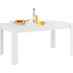 Lynn - Eettafel 160x90 cm voor 8 in wit MDF