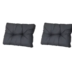 Madison - Florance Rugkussen Basic black - Ca. 43x60 cm - Set van 2