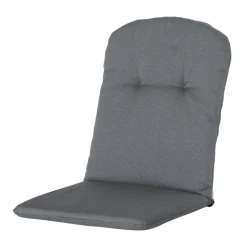 Madison - Kuipstoelkussen Hoge Rug Rib grey - Ca. 96x45 cm - Set van 4