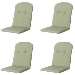 Madison - Kuipstoelkussen Hoge Rug Panama sage - Ca. 96x45 cm - Set van 4