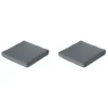Madison - Lounge Profi-Line Zitkussen Rib grey - Ca. 73x73 cm - Set van 2