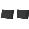 Madison - Lounge Rugkussen Rib black - Ca. 43x73 cm - Set van 2