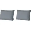 Madison - Lounge Rugkussen Rib grey - Ca. 40x60 cm - Set van 2