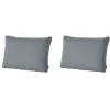 Madison - Lounge Rugkussen Rib grey - Ca. 43x73 cm - Set van 2