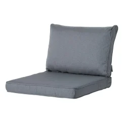 Madison - Lounge Rugkussen Rib grey - Ca. 43x73 cm - Set van 2