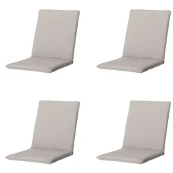 Madison - Stapelstoelkussen Napels taupe - Ca. 97x49 cm - Set van 4