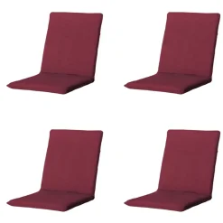 Madison - Stapelstoelkussen Panama bordeaux - Ca. 97x49 cm - Set van 4