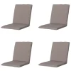 Madison - Stapelstoelkussen Panama taupe - Ca. 97x49 cm - Set van 4