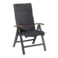 Madison - Tuinkussen Fiber Deluxe Panama grey - Ca. 125x50 cm - Set van 4