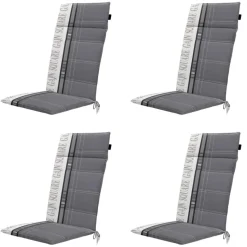 Madison - Tuinkussen Madison garden grey - Ca. 120x50 cm - Set van 4