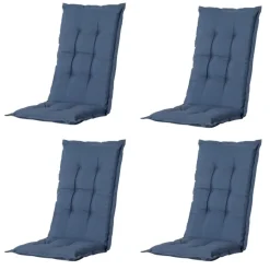 Madison - Tuinkussen Panama safier blue - Ca. 105x50 cm - Set van 4