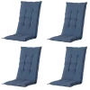 Madison - Tuinkussen Panama safier blue - Ca. 123x50 cm - Set van 4