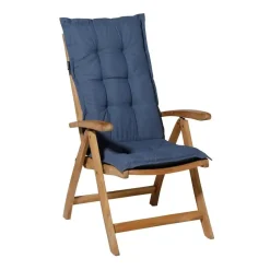 Madison - Tuinkussen Panama safier blue - Ca. 123x50 cm - Set van 4