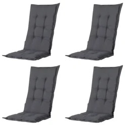 Madison - Tuinstoelkussen Hoge Rug Panama grey - Ca. 123x50 cm - Set van 4