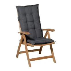 Madison - Tuinstoelkussen Hoge Rug Panama grey - Ca. 123x50 cm - Set van 4