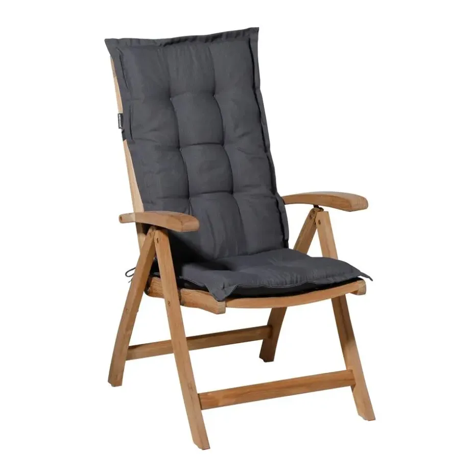 Madison - Tuinstoelkussen Hoge Rug Panama grey - Ca. 123x50 cm - Set van 4