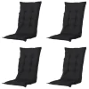 Madison - Tuinstoelkussen Lage Rug Panama black - Ca. 105x50 cm - Set van 4