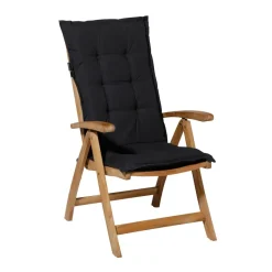 Madison - Tuinstoelkussen Lage Rug Panama black - Ca. 105x50 cm - Set van 4