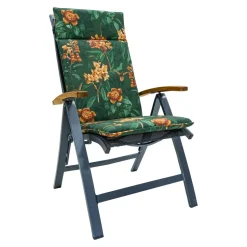 Madison - Tuinstoelkussen Hoge Rug Lua green - Ca. 120x50 cm - Set van 4