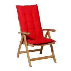 Madison - Tuinstoelkussen Hoge Rug Panama red - Ca. 123x50 cm - Set van 4