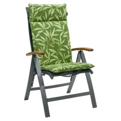 Madison - Tuinstoelkussen Hoge Rug Fergus green - Ca. 120x50 cm - Set van 4