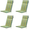 Madison - Tuinstoelkussen Hoge Rug Siem yellow - Ca. 120x50 cm - Set van 4