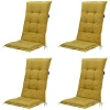 Madison - Tuinstoelkussen Hoge Rug Panama mustard - Ca. 123x50 cm - Set van 4