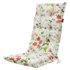 Madison - Tuinstoelkussen Hoge Rug Milly natural - Ca. 123x50 cm - Set van 4